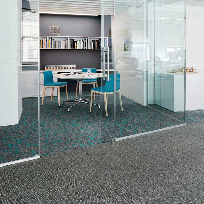 Interface NY - LON Streets Old Street Black Grid Carpet Tiles - DCTUK