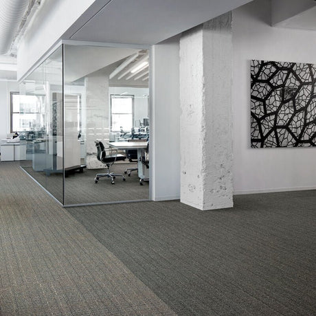 Interface NY - LON Streets Old Street Black Grid Carpet Tiles - DCTUK