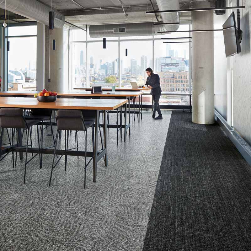 Interface Open Air 401 Black 9628001 Carpet Planks - DCTUK