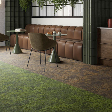 Interface Upon Common Ground Escarpment Carpet Tiles 2525001 Desert Shrub Carpet Planks - DCTUK
