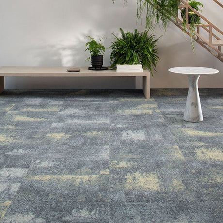 Milliken Comfortable Concrete 2.0 - Urban Poetry Chalked Blue UPY05 - 245 - 180 Carpet Tiles - DCTUK