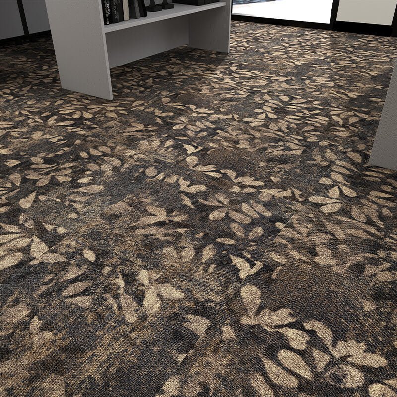 Milliken Down To Earth Leaf Cluster Bracken/Tawny Carpet Tiles - DCTUK