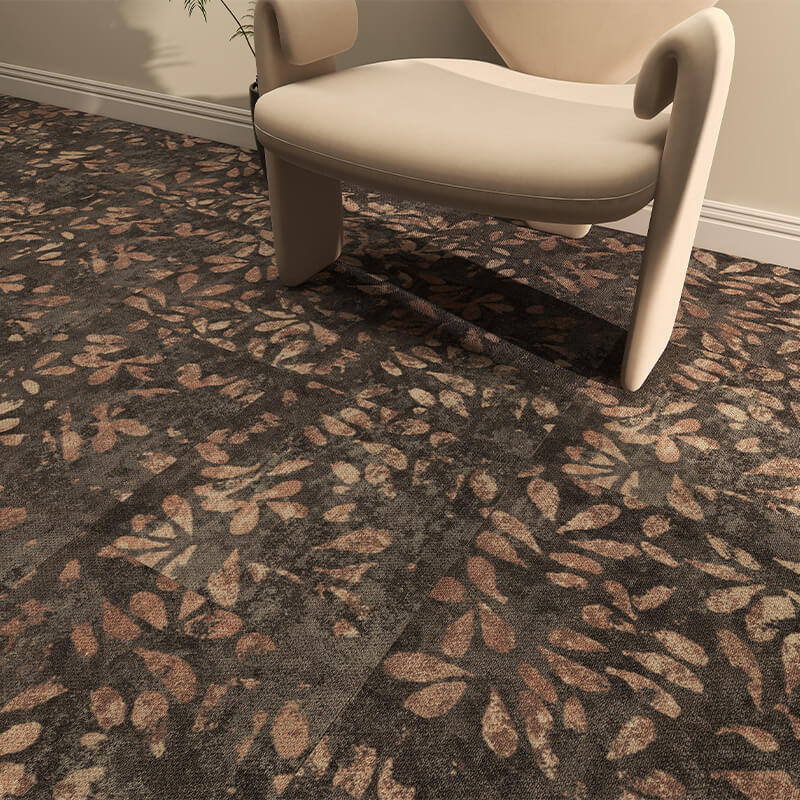 Milliken Down To Earth Leaf Cluster Bracken/Tawny Carpet Tiles - DCTUK