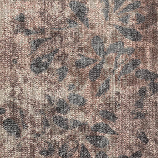 Milliken Down To Earth Leaf Cluster Fallow/Hedgehog Carpet Tiles - DCTUK