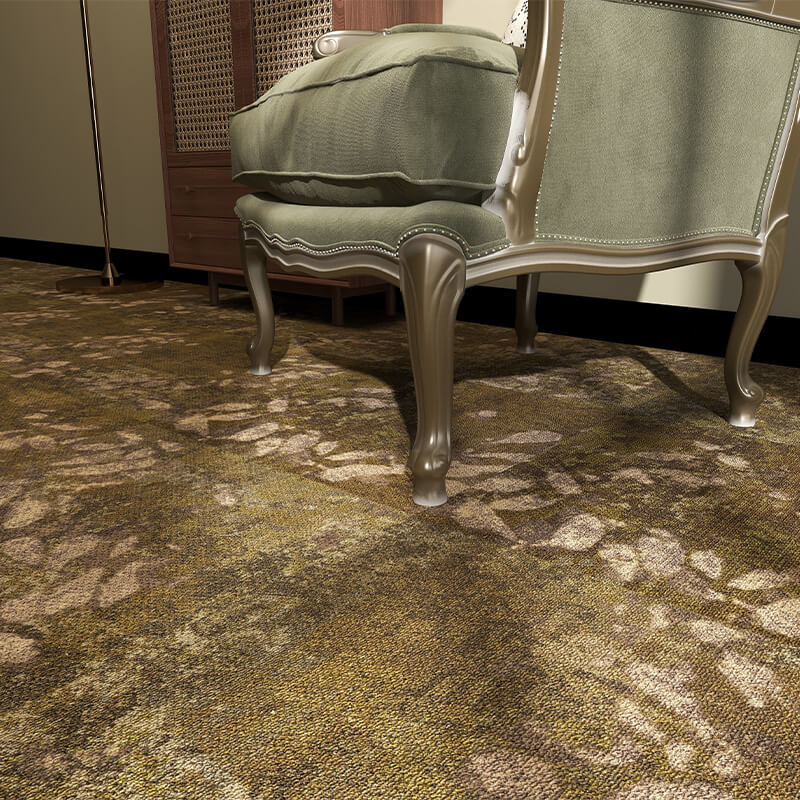 Milliken Down To Earth Leaf Scatter Bracken/Tawny Carpet Tiles - DCTUK