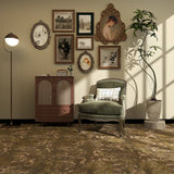 Milliken Down To Earth Leaf Scatter Bracken/Tawny Carpet Tiles - DCTUK
