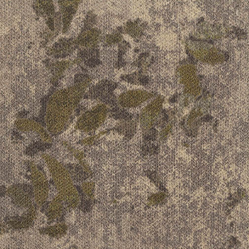 Milliken Down To Earth Leaf Scatter Tawny/Bracken Carpet Tiles - DCTUK