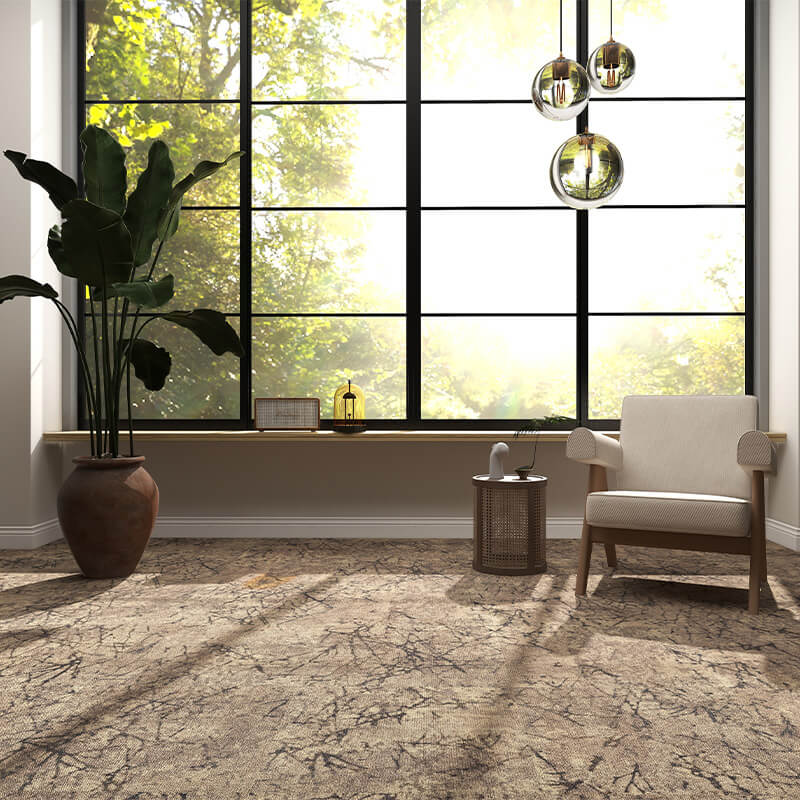 Milliken Down To Earth Twig Cluster Bracken/Tawny Carpet Tiles - DCTUK