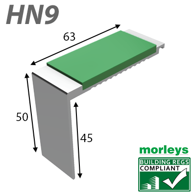 Morleys HN9 Black Stair Nosing - DCTUK