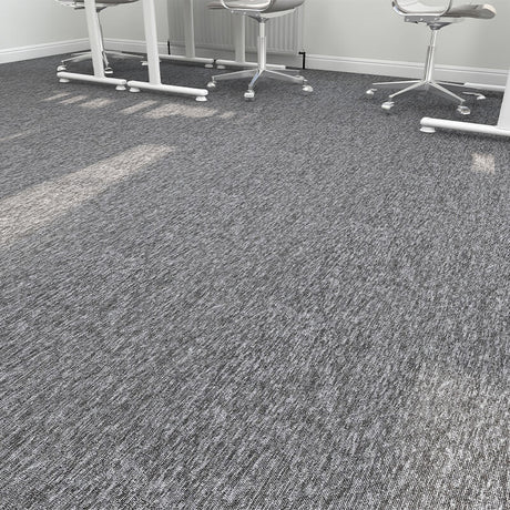Nouveau Basics Black Fleck Carpet Tiles - DCTUK