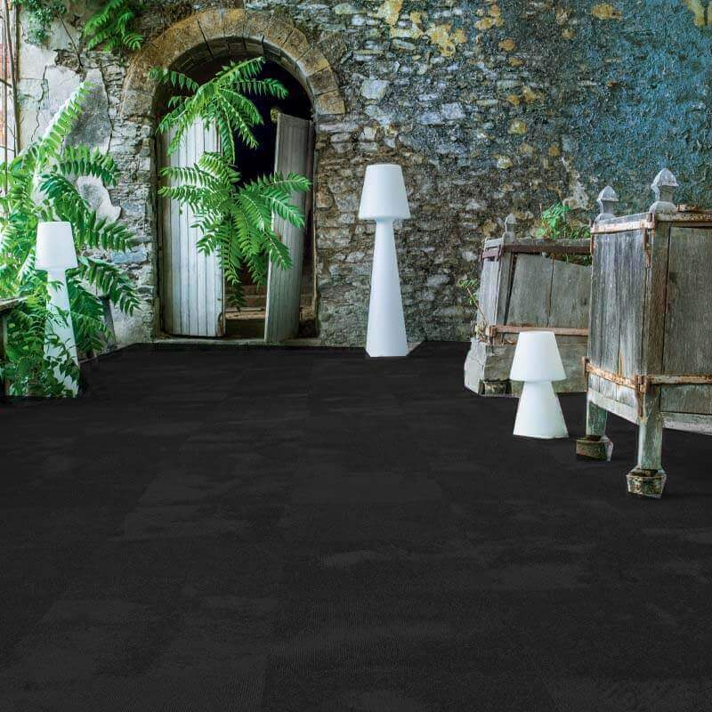 Nouveau Composition ComfyBack Black Carpet Tiles - DCTUK