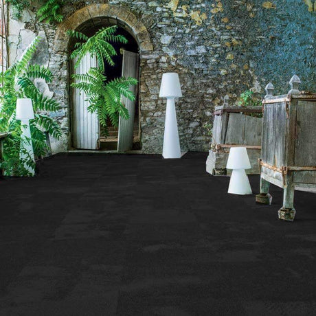 Nouveau Composition ComfyBack Black Carpet Tiles - DCTUK