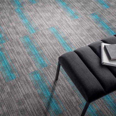 Nouveau Infinity Accent Black Grey Carpet Tiles - DCTUK