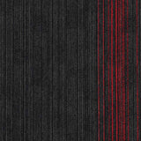 Nouveau Infinity Accent Black Red Carpet Tiles from DCTUK