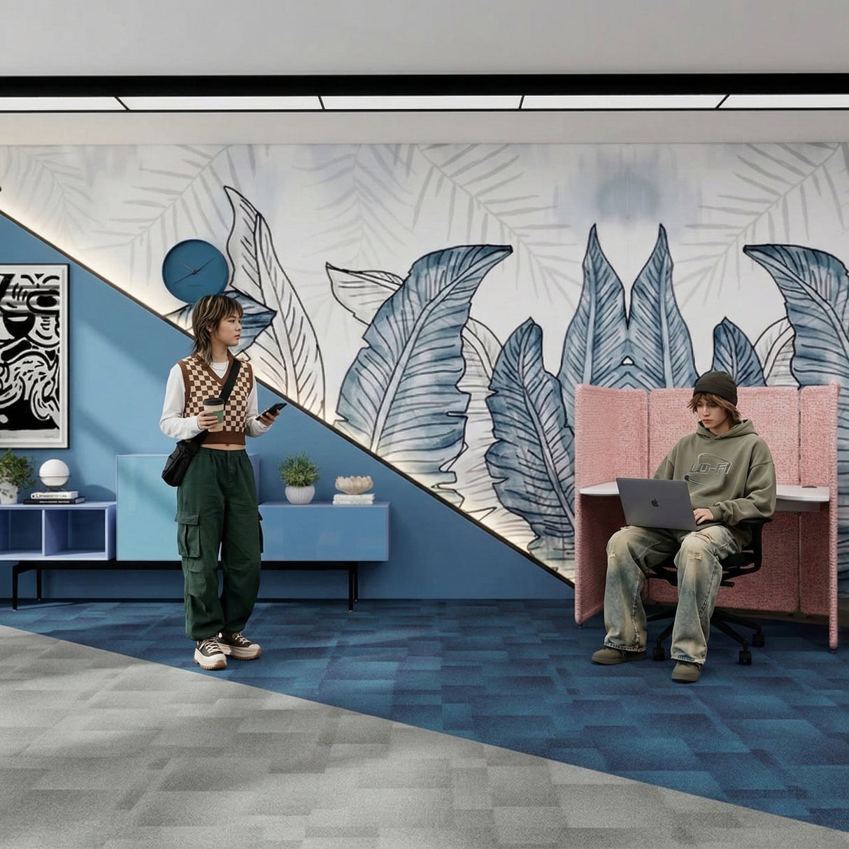 Nouveau Pixelated Carpet Tiles from DCTUK