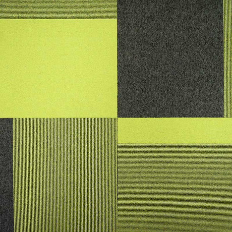 Paragon Total Contrast Black Leaf Carpet Tiles - DCTUK