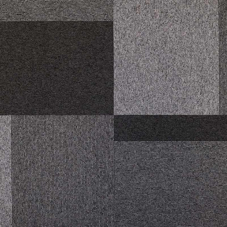 Paragon Total Contrast Chrome Pelt Carpet Tiles - DCTUK