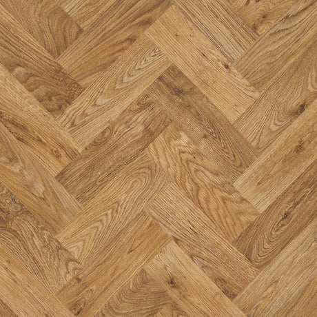 Polyflor Designatex PUR English Oak Parquet 2137 Sheet Vinyl - DCTUK