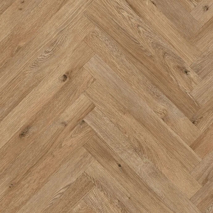 Polyflor Expona Flow PUR Wood Serene Oak Parquet 9678 Sheet Vinyl - DCTUK
