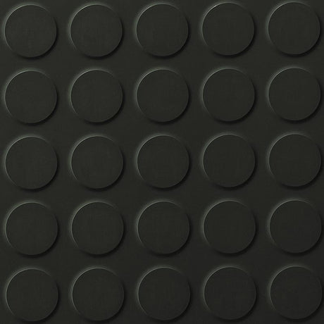 Polyflor SaarFloor Noppe Stud Tile 1 Anthracite 102 Rubber Tiles - DCTUK