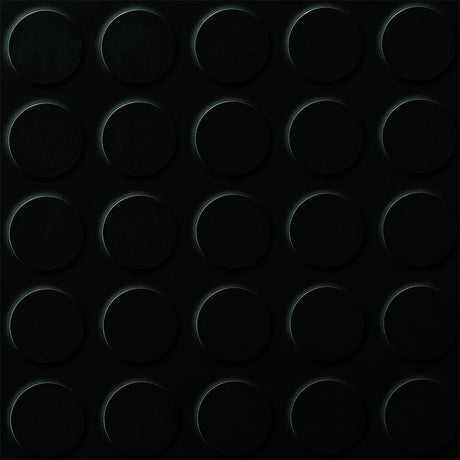 Polyflor SaarFloor Noppe Stud Tile 1 Black Coal 101 Rubber Tiles - DCTUK
