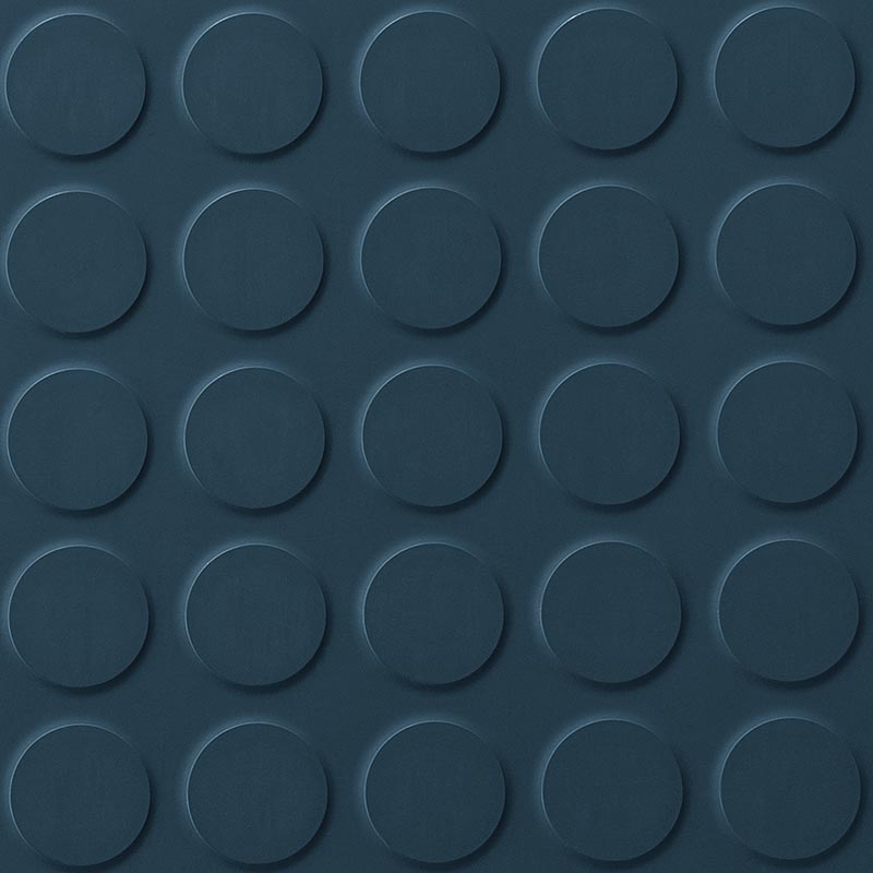 Polyflor SaarFloor Noppe Stud Tile 1 Deep Blue 191 Rubber Tiles - DCTUK