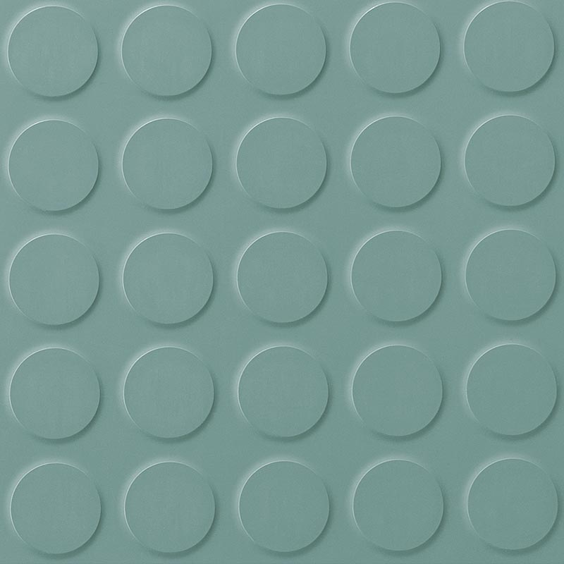 Polyflor SaarFloor Noppe Stud Tile 1 Limestone Green 013 Rubber Tiles - DCTUK