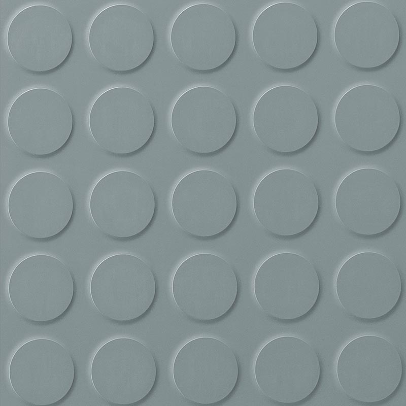 Polyflor SaarFloor Noppe Stud Tile 1 Steel 014 Rubber Tiles - DCTUK