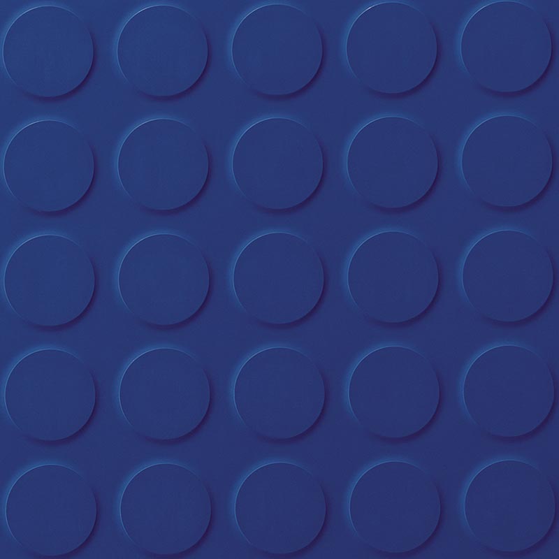 Polyflor SaarFloor Noppe Stud Tile 2 Cobalt 019 Rubber Tiles - DCTUK