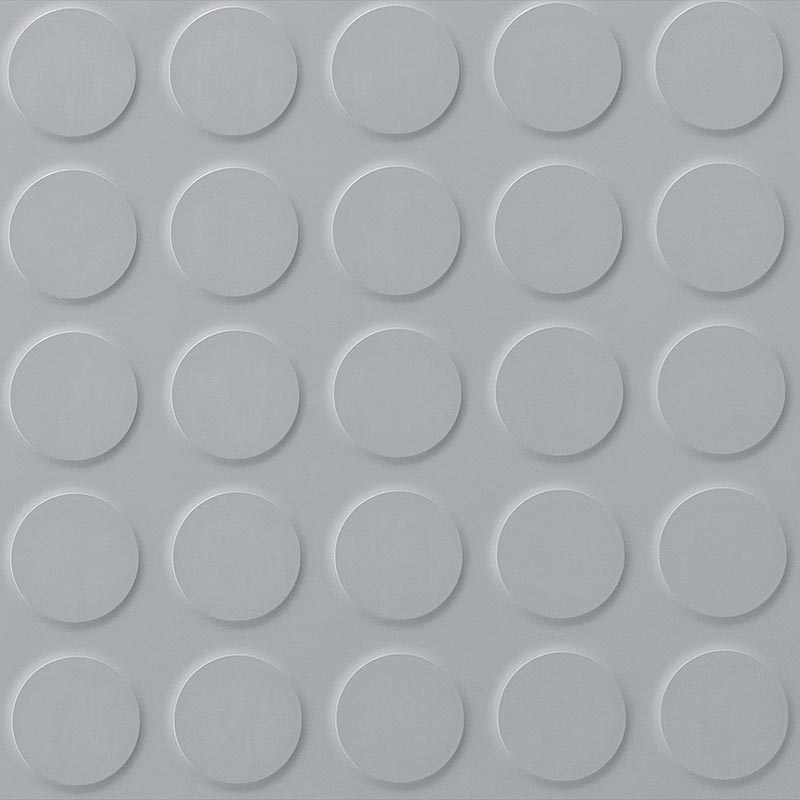 Polyflor SaarFloor Noppe Stud Tile 2 Mercury 129 Rubber Tiles - DCTUK