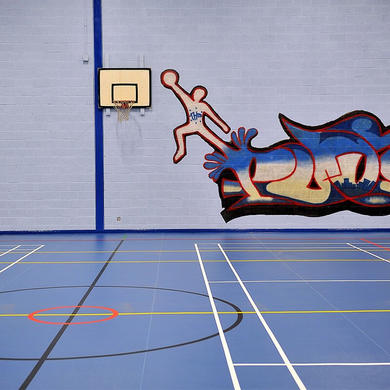 Polyflor Sport67 Blue 7512 Sheet Vinyl - DCTUK