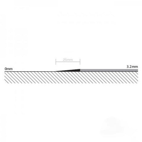 Quantum QT320 Flexible PVC Bevel Transition Strip Black Transition & Edging - DCTUK